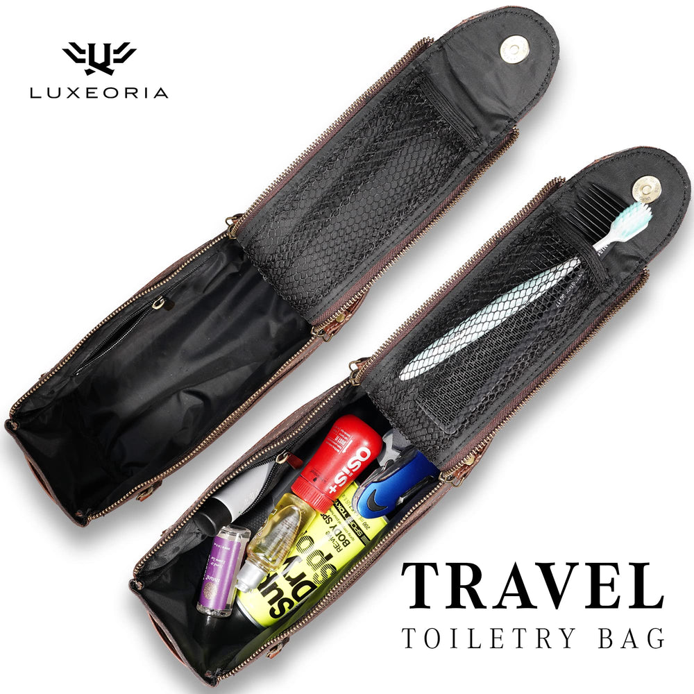 LUXEORIA sustainable leather with pickle-free tanning for eco-friendly travel.