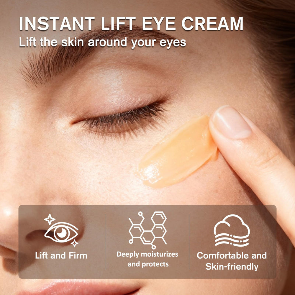Luxeveria Eye Lifting Cream brush application for precise use
