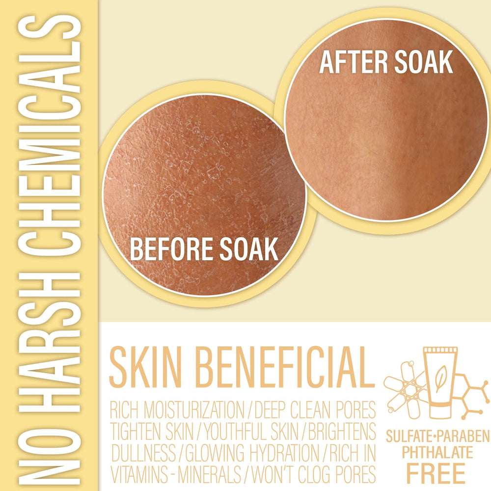 Luxiny fizz action image shows gentle effervescence for a pampering bath