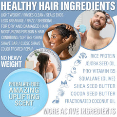 Luxiny Bay Rum conditioner bar in travel case for on-the-go grooming