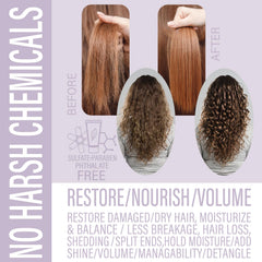 Luxiny color-safe formula protects color-treated hair during conditioning.