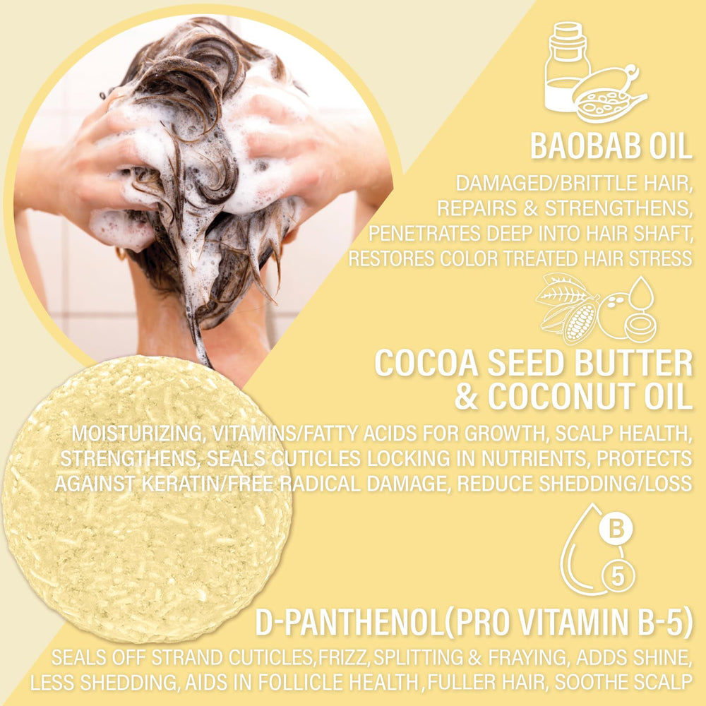 Luxiny Pina Colada Shampoo Bar keeps color vibrant while hydrating strands.