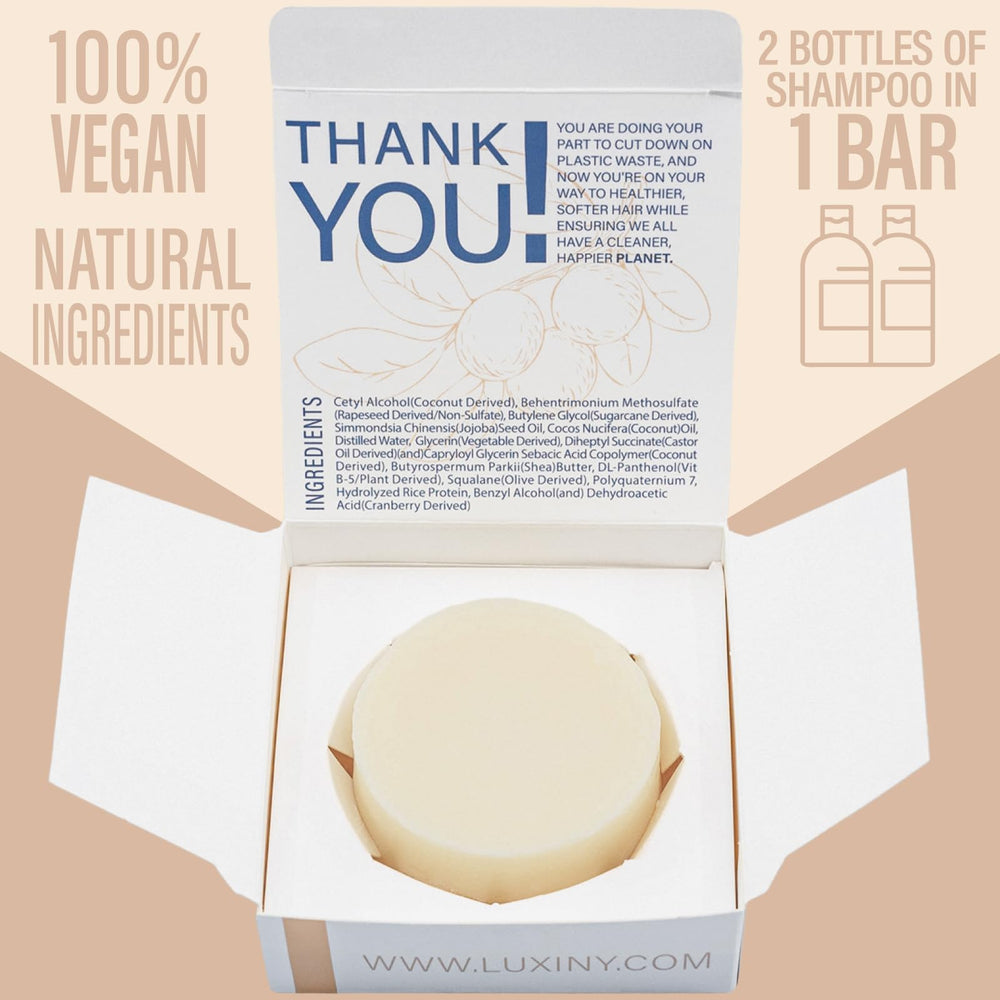 Luxiny travel-friendly conditioner bar in compact form perfect for trips.