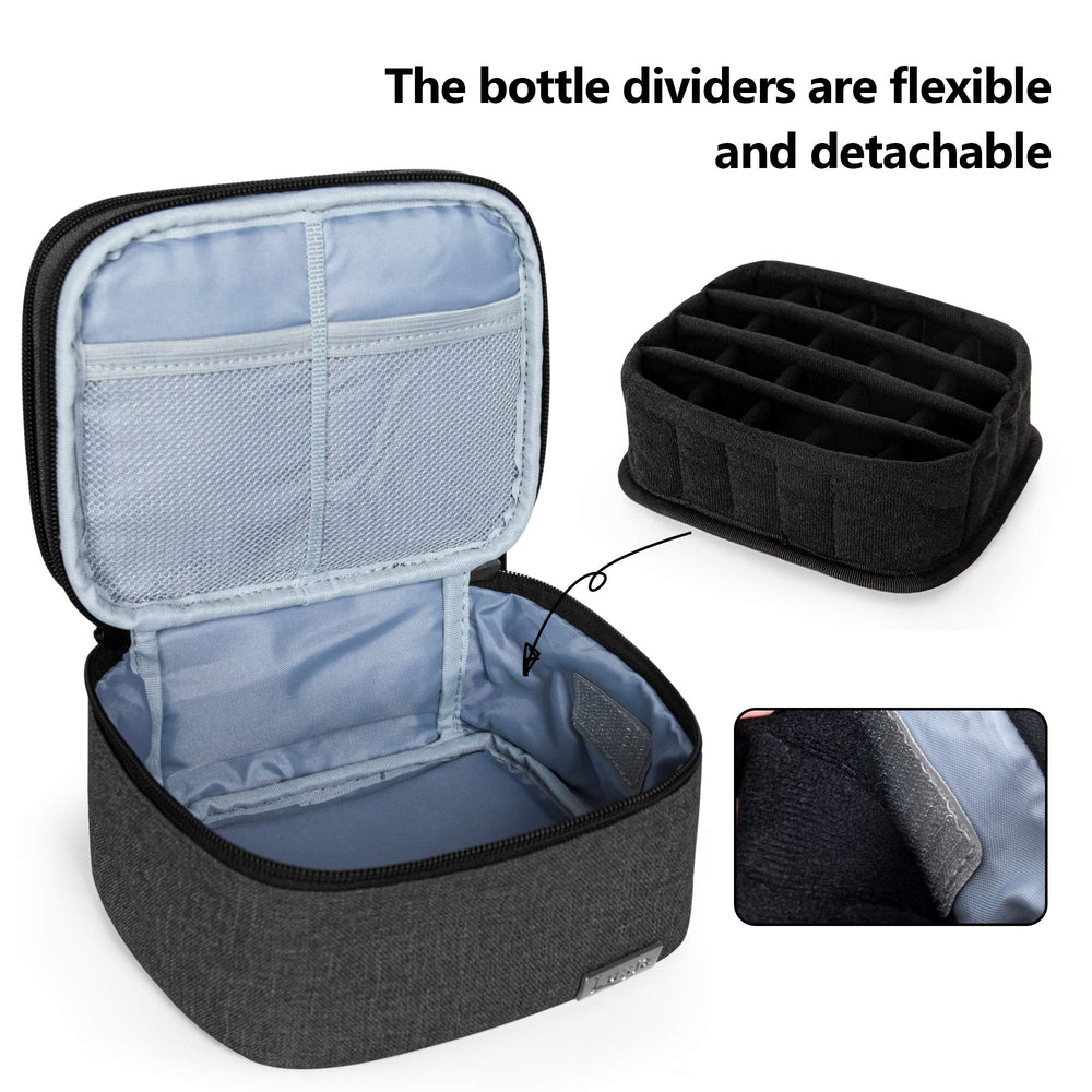 Soft padded interior protects glass bottles during transport in the LUXJA bag.
