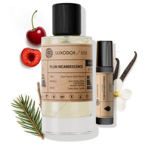 Luxodor Plum Incandescence bottle for everyday elegance.