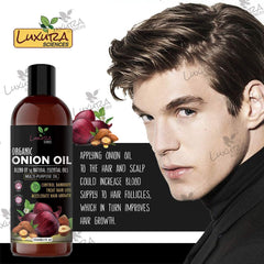 Luxura Sciences Jamaican Black Castor Oil bottle strengthens hair resilience.