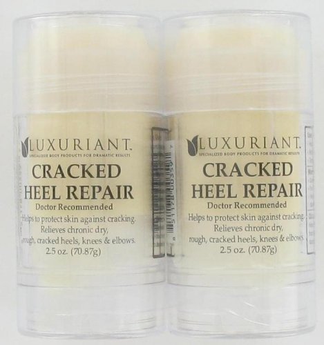 Luxuriant Cracked Heel Repair twin-pack with two 2.5oz tubes for at-home care.