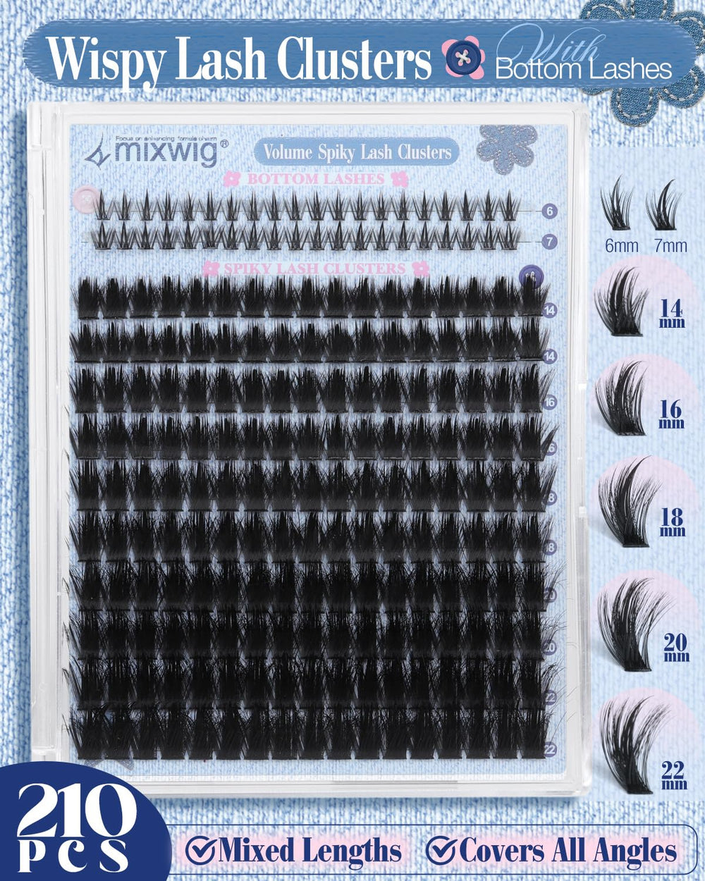 Lvmixwig 6-22mm lengths let you DIY multiple eye shapes.