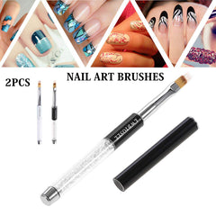 LWBTOSEE nail art brush featuring rhinestone handle for ergonomic detailing.