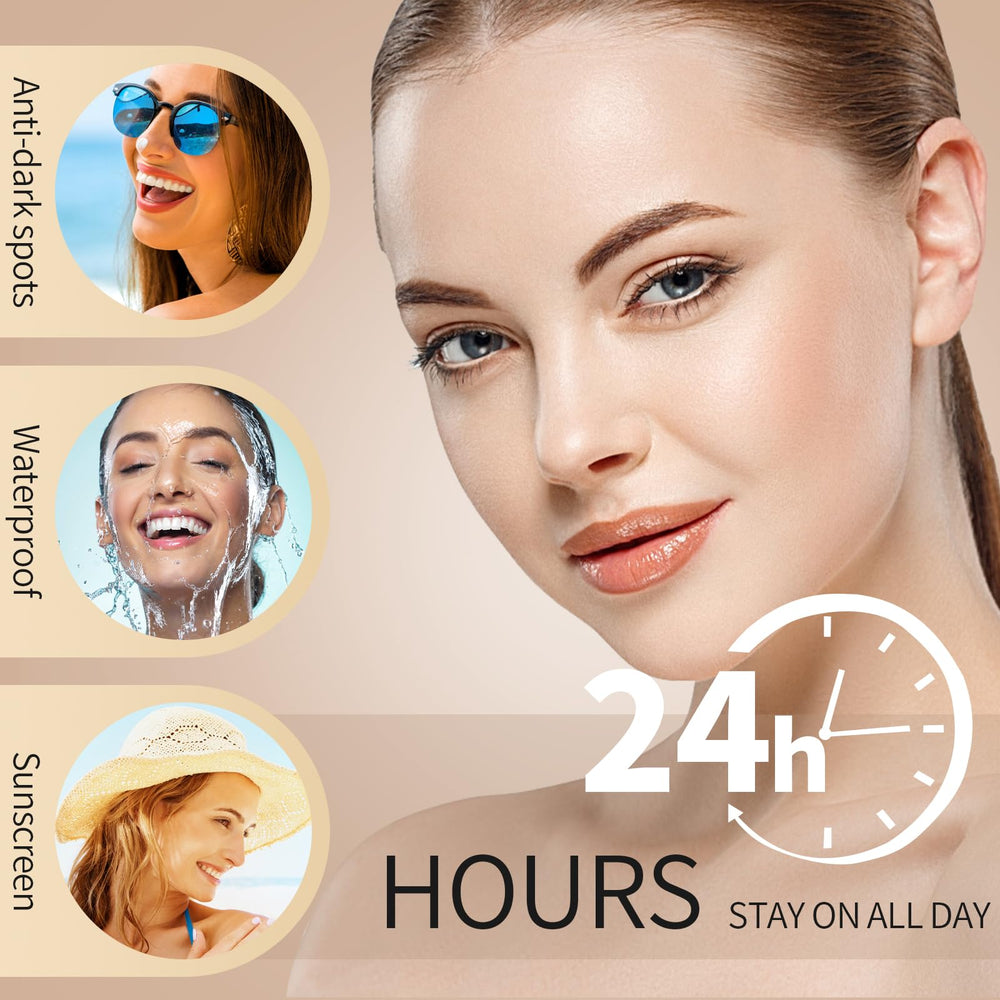 LXSKN travel-size compact emphasizing easy on-the-go touch-ups.