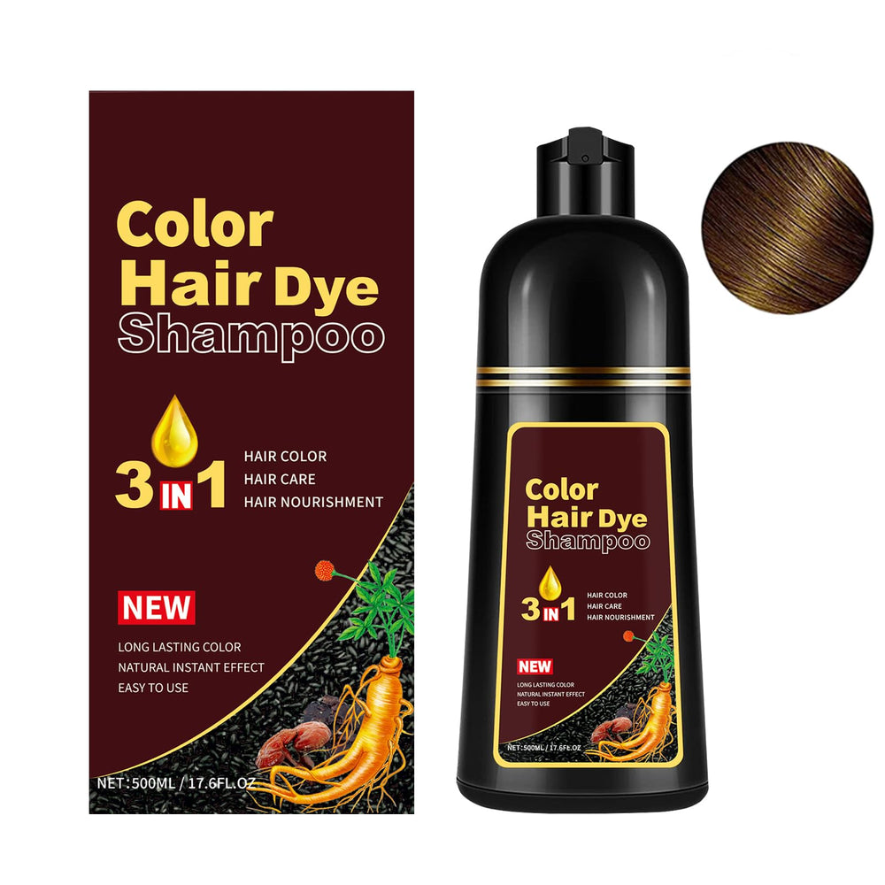 Lymznus Chestnut Brown Hair Dye Shampoo yields a glossy finish after color