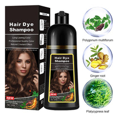 Lymznus Chestnut Brown Hair Dye Shampoo processing timer guides 15–20 minutes