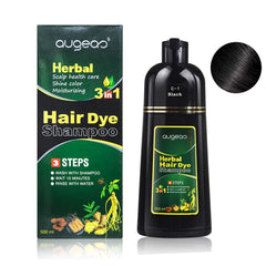 lymznus natural black hair shampoo bottle showing 500ml size for gray coverage