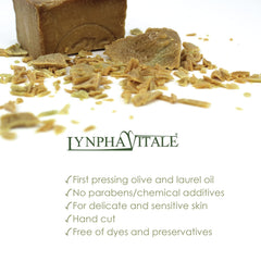 LYNPHA VITALE Aleppo soap bar 200 g weight and generous size