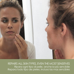 LYNPHA VITALE Aleppo soap bar being used for daily cleansing