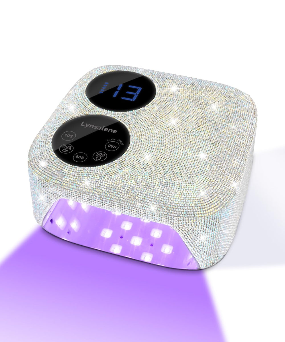 Lynsalene 80W cordless nail lamp shown for fast gel curing on the go