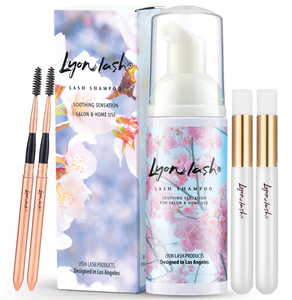 Lyon Lash eyelash extension cleanser bottle for gentle cleansing and makeup removal.