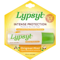 Lypsyl Intense Protection Original Mint lip balm pack-10 front view for daily moisture