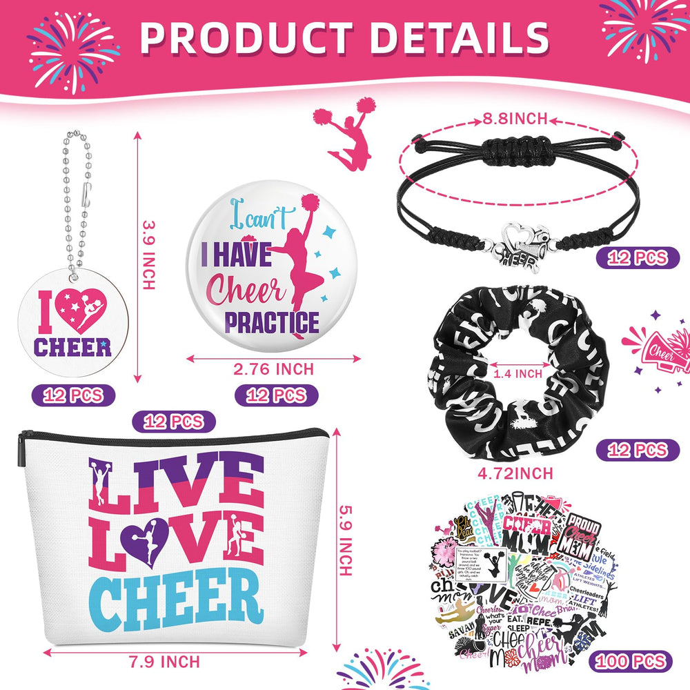 Lyrow cheer bracelets pink, sturdy finish for lasting team accessories