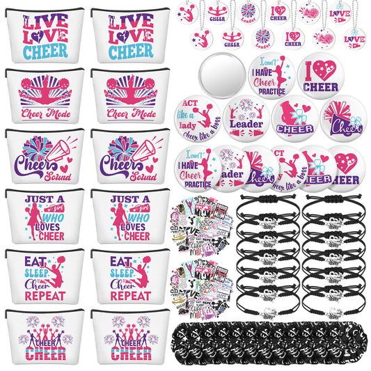 Lyrow cheer scrunchies pink set for a coordinated team look and on-the-go styling