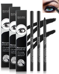LYSdefeu 3-piece matte black gel eyeliner set with waterproof, smudge-proof definition.