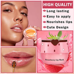 Night time application of LZXLUKGIR lip sleeping mask for nourishment