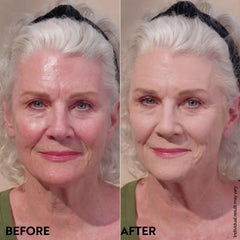 M. Asam Magic Finish Porcelain Teint brush application shows smooth blending