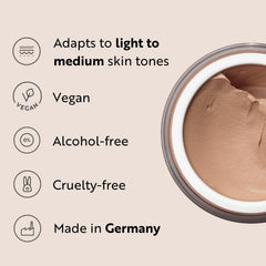 M. Asam Magic Finish Porcelain Teint pump detail highlights easy dispensing