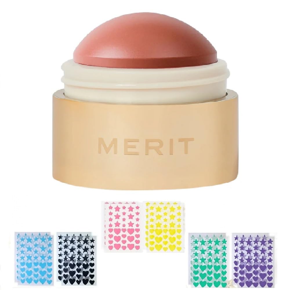M Flush Balm Cream Blush in Beverly Hills Soft Peach on cheeks for natural radiant color.