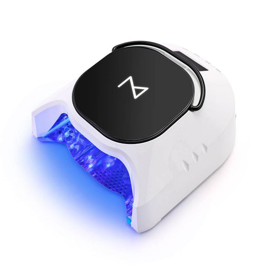 M GlowPro lamp front view showing compact cordless design for gel nails