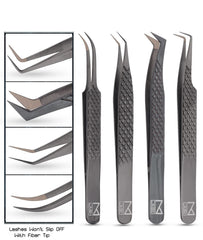 M LASH cluster tweezers for precise lash grouping in black finish.