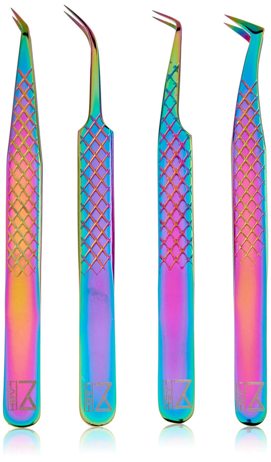 M LASH fiber-tip tweezers for precise lash placement during extensions.