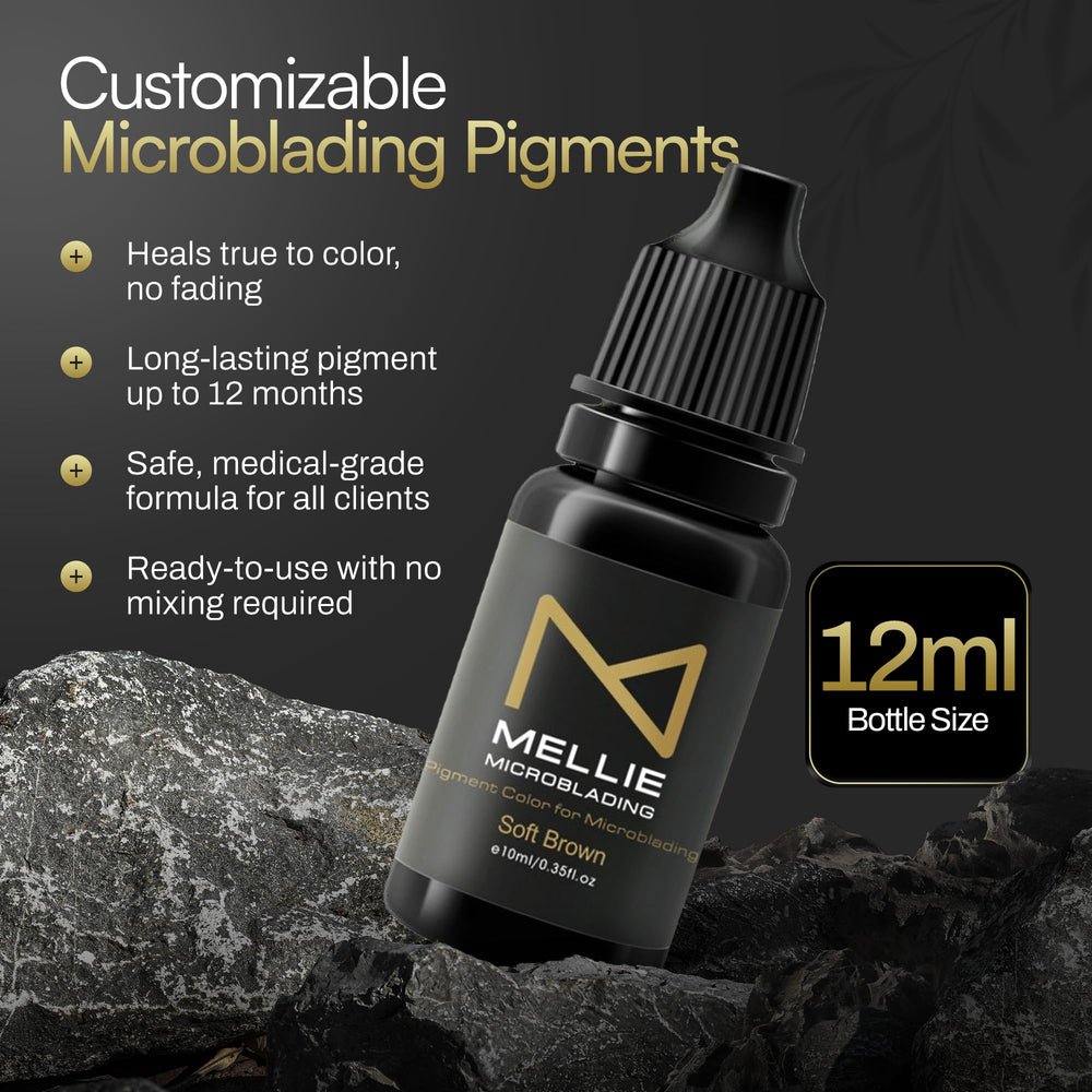 M microblading ink soft brown shade provides soft definition