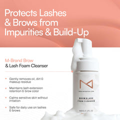 M PMU brow and lash foam cleanser fragrance note for routine use