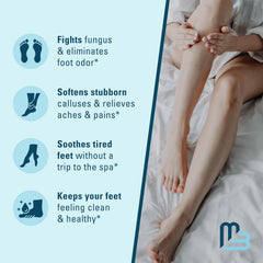 M3 Naturals Tea Tree Blend Foot Soak releases spa-like aroma during use.