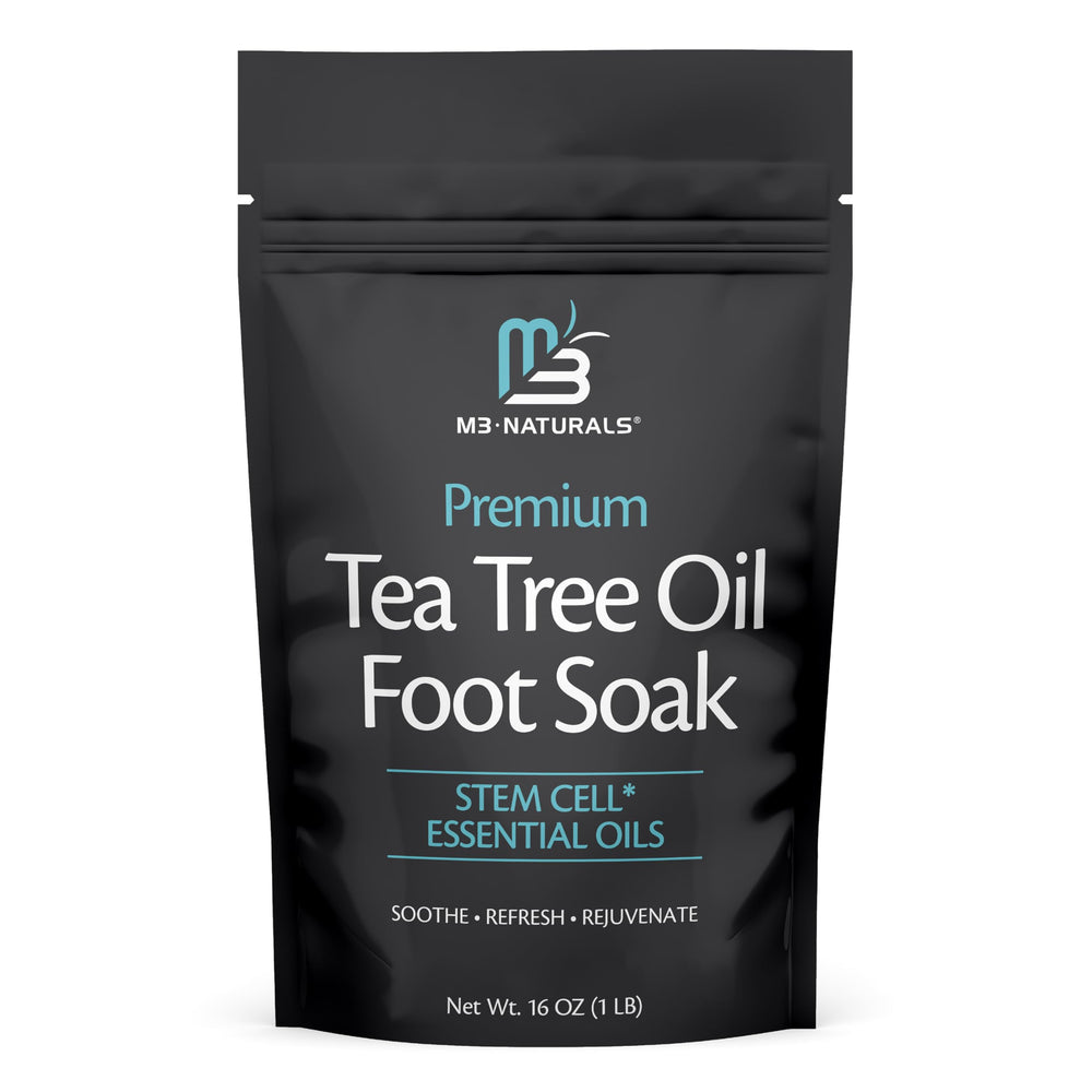 M3 Naturals Tea Tree Oil Foot Soak in a warm bath for refreshed feet.