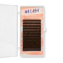 MA LASH Dark Chocolate soft mixed 7-13mm extensions create bold, natural-looking fans