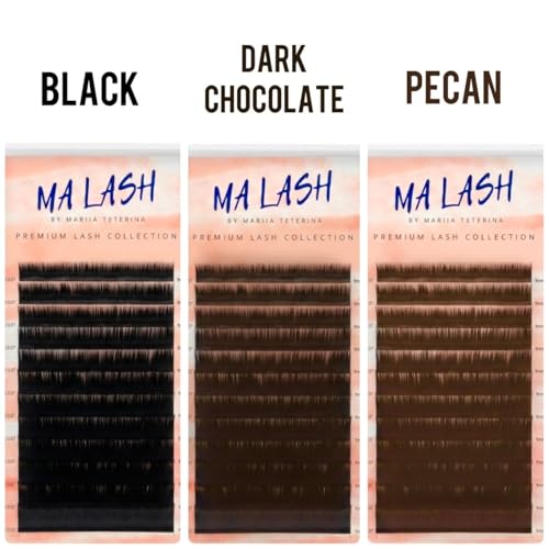 MA LASH M 0.07 10mm single-length extensions ideal for precise classic lashes.