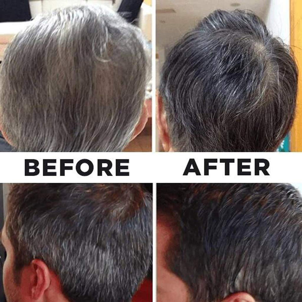 Maani Essence permanent black color on beard, delivering long-lasting shade.