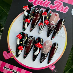 MABKJLF reusable long stiletto press-ons for multiple wearings