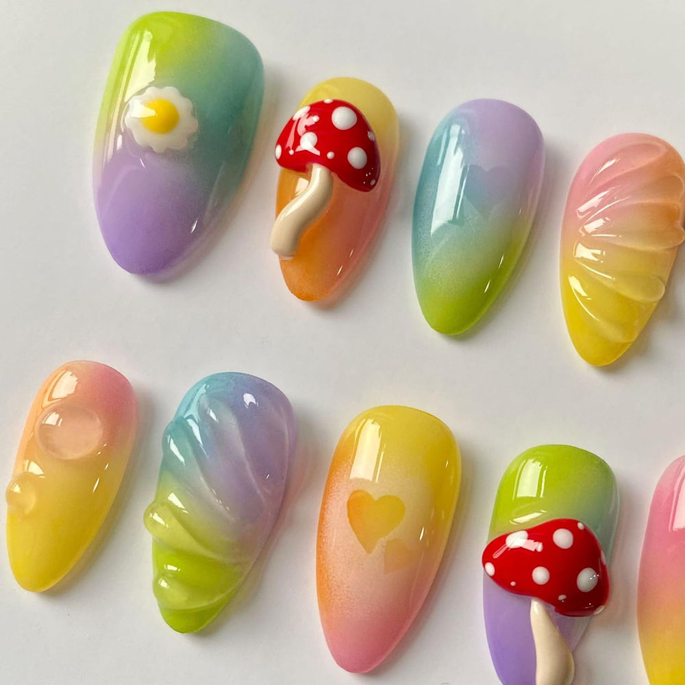 MABKJLF nail kit includes file, jelly stickers, and storage for quick DIY manicures.