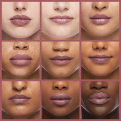 MAC Amplified Creme Lipstick Blankety on lips offers versatile day-to-night color