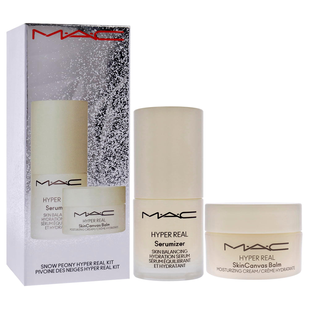 MAC Bizzare Blizzard Snow Peony Hyper Real Cream jar for barrier support and immediate smoothing.