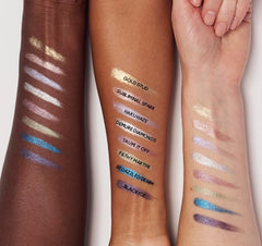 MAC Dazzleshadow Subliminal Spark swatch showing crease-resistant, smudge-proof color.