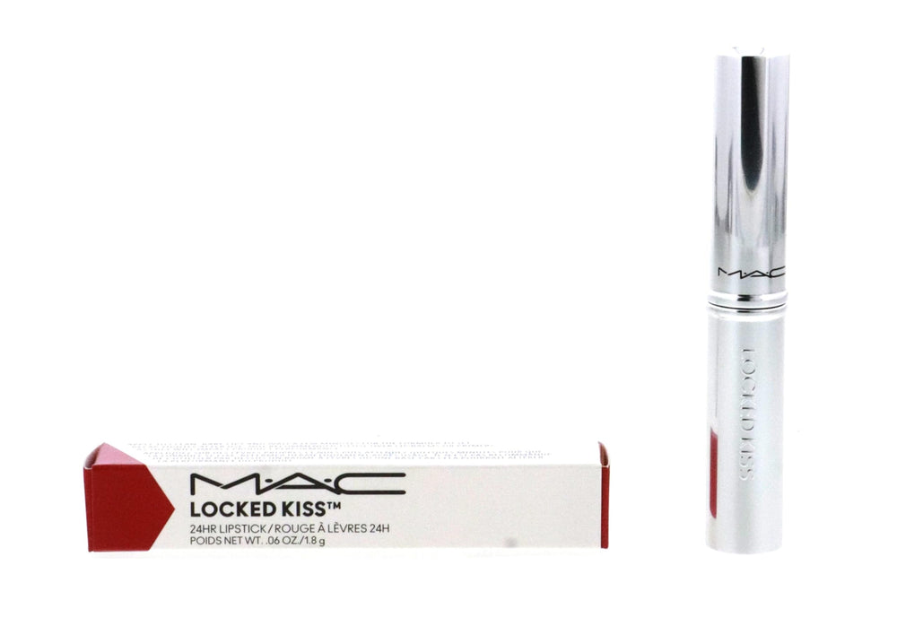 MAC Locked Kiss 24HR lipstick in 95 Vicious, front view; long-wearing matte shade.