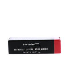 MAC Lustreglass No Photos packaging image highlights sleek tube and brand details.