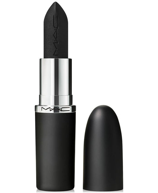 MAC M·A·CXIMAL lipstick in Caviar with silky matte finish for full color
