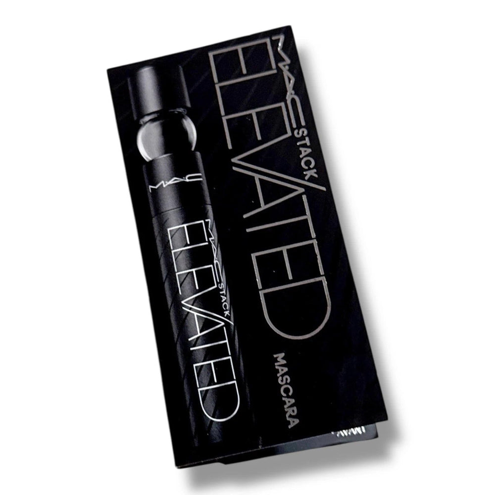 MAC Stack Mascara in black tube with precision brush for dramatic length, volume, and lasting hold