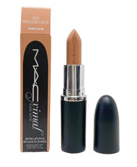 MAC Ximal Sleek Satin Lipstick 837 Peachstock front view; warm peach shade for daily wear.