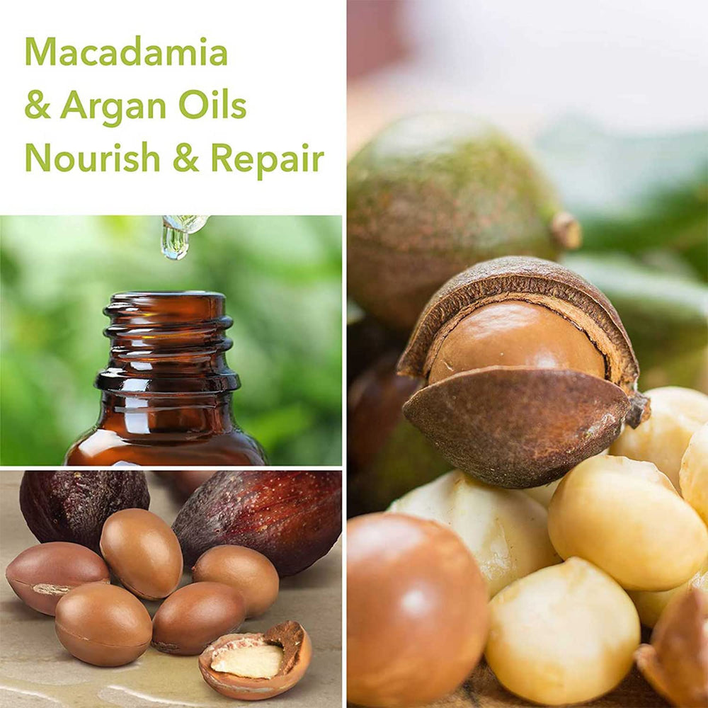 Closeup of Macadamia Professional hair texture nourished strands.